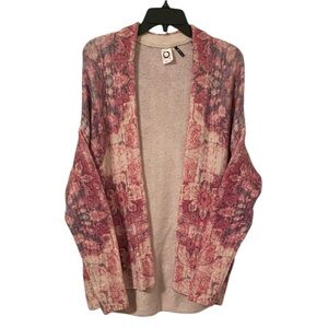 Anthropologie Akemi + Kin Pink Floral Laurel Canyon Sweater Cardigan Size XS